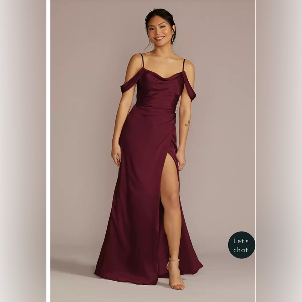 David’s Bridal Galena Signature in Wine size 8